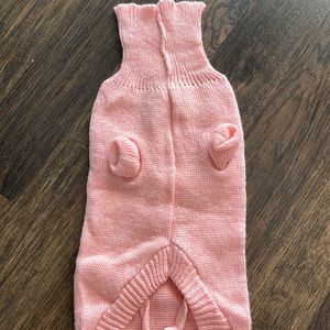 Knit Pull-on Dog Coat Pink NWOT